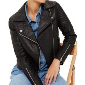 Topshop Faux Leather Jacket